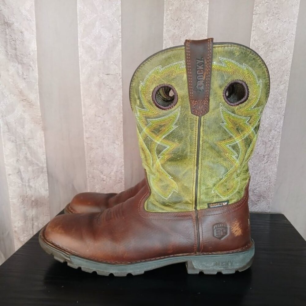 ROCKY LEGACY 32 WATERPROOF WORK MENS BROWN, GREEN WORK SAFETY BOOTS